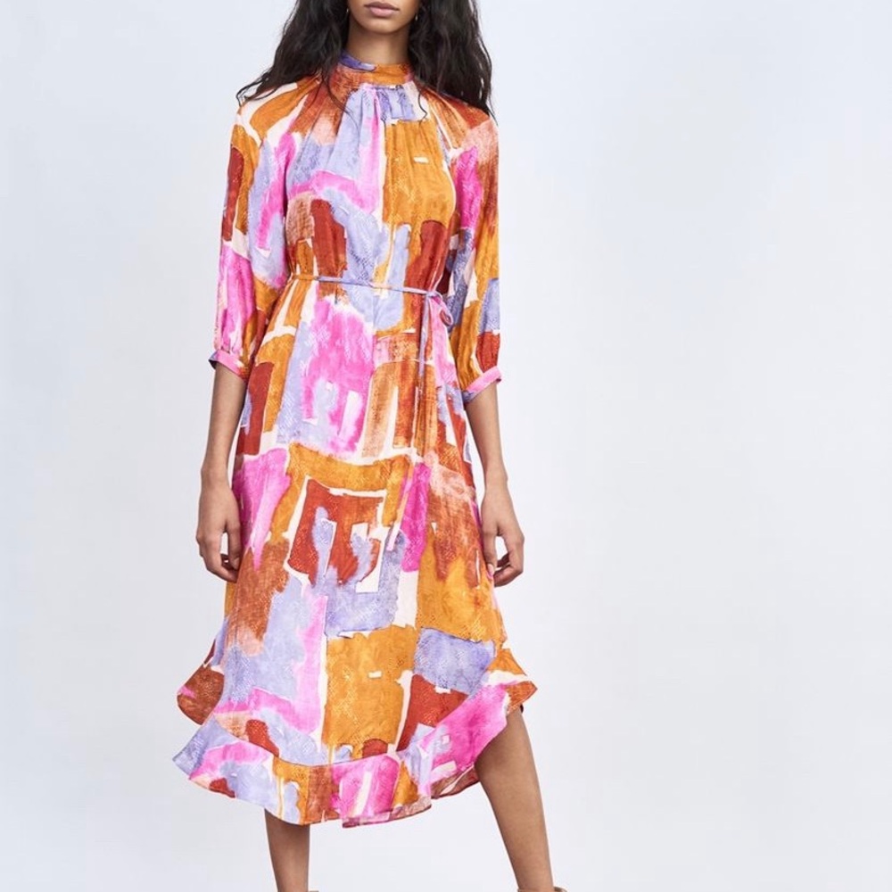 Maeve Jessamine Mock-Neck Maxi Dress from Anthropologie